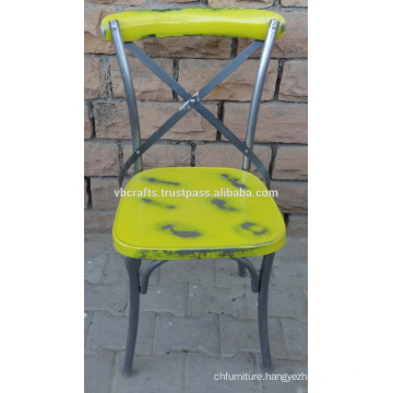 Industrial Cross Back Restaurant Chair